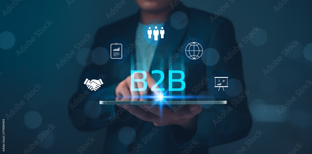 B2B market ecommerce strategy technology delivery product to-Customer For benefit or business development of organization online commerce purchase shopping partnership network, communication internet