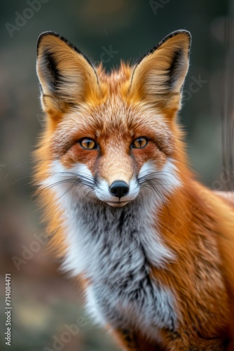 Close-up of Red Fox Looking at Camera © BrandwayArt