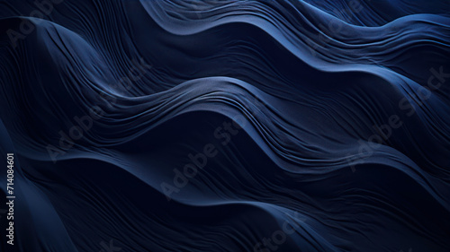 Dark blue wavy background.
