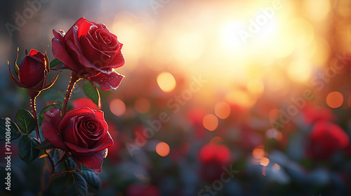 red rose in the garden