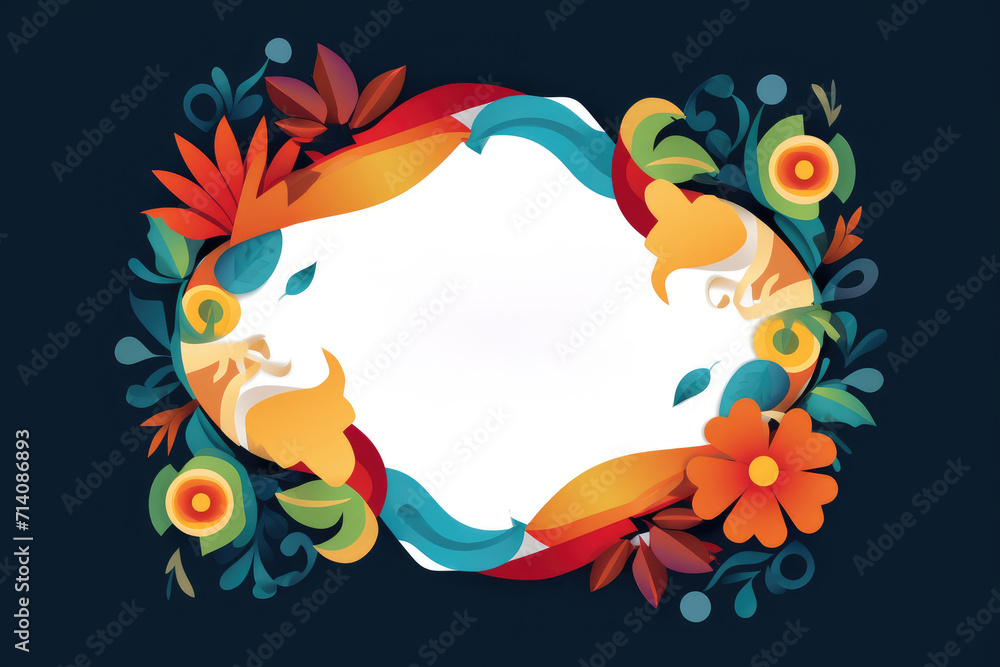 Obraz premium Background with blank text space, colorful shape patterns design web post