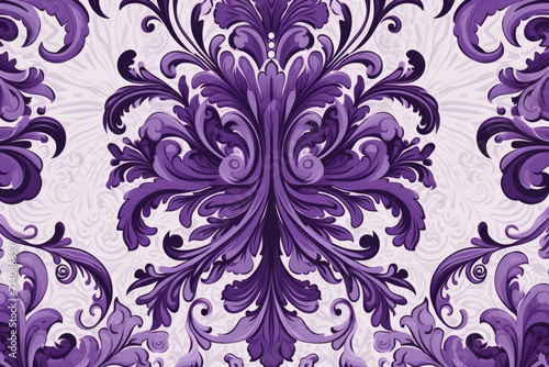 Background wallpaper from vintage floral patterns in purple colors photo