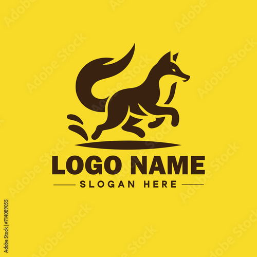 Fox animal logo and icon clean flat modern minimalist business and luxury brand logo design editable vector © sahadul
