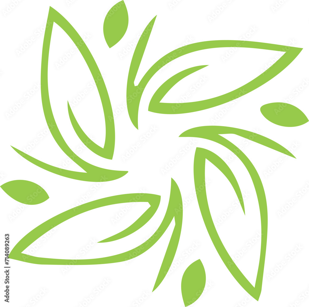 leaf logo of vector image leaf logo of vector image