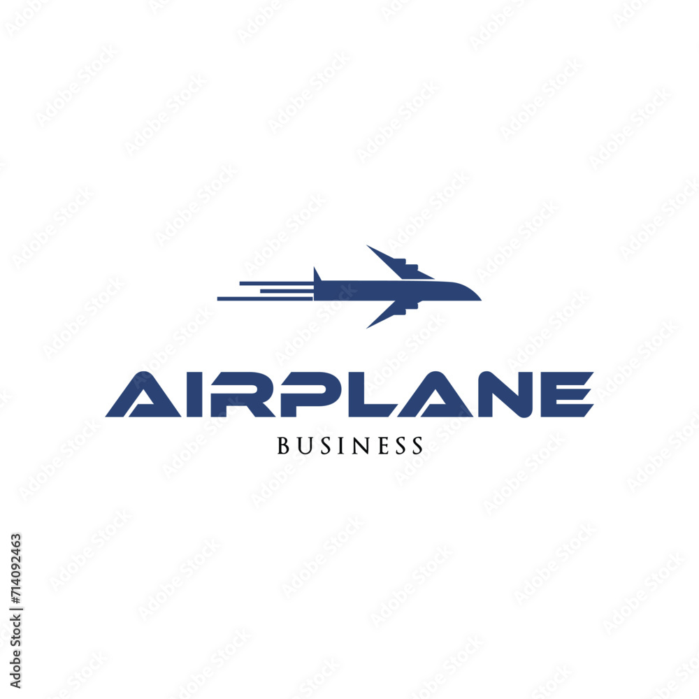 Airplane Icon Logo Design Template