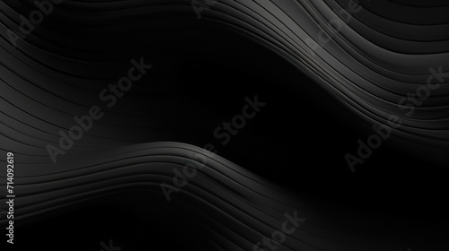 Black color wavy curved lines textured wallpaper for background