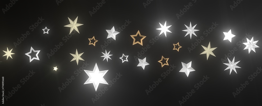 Cascading Christmas Constellations: Brilliant 3D Illustration Showcasing Falling Festive Star Patterns Cascading Christmas Constellations: Brilliant 3D Illustration Showcasing Falling Festive Star Patterns