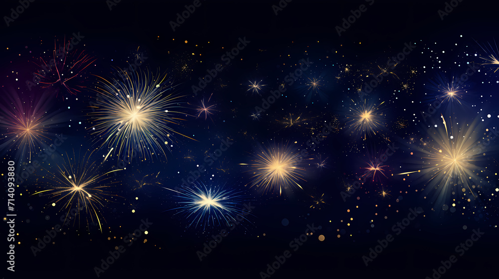 Happy New Year, burning fireworks with bokeh light background Happy New Year, burning fireworks with bokeh light background