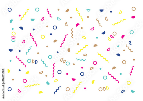 Canvas Print Party pattern confetti vector