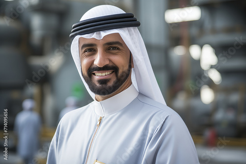 Slika na platnu portrait of a middle aged arabian businessman in a modern office building