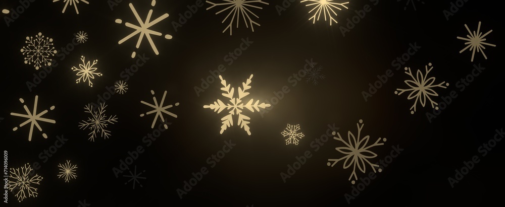 Snowflakes - Christmas Card - Snowflakes Of Paper In Frame Snowflakes - Christmas Card - Snowflakes Of Paper In Frame