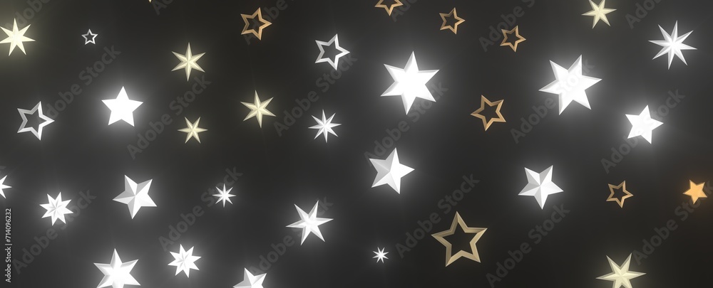 XMAS stars background, sparkle lights confetti falling. magic shining Flying christmas stars on night XMAS stars background, sparkle lights confetti falling. magic shining Flying christmas stars on night