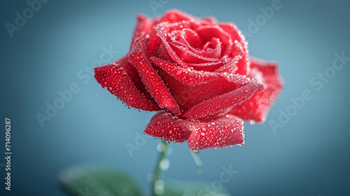 red rose with water drops