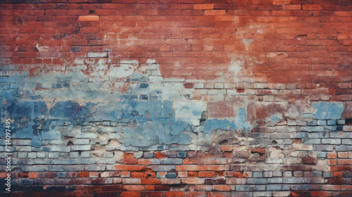 Brick wall background, bleak colors grunge texture or pattern for design, wallpaper. Generative ai © LFK