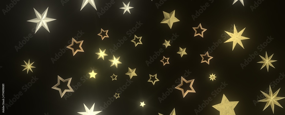 Drifting Christmas Stardust: Captivating 3D Illustration of Descending Stardust Particles for the Holidays Drifting Christmas Stardust: Captivating 3D Illustration of Descending Stardust Particles for the Holidays