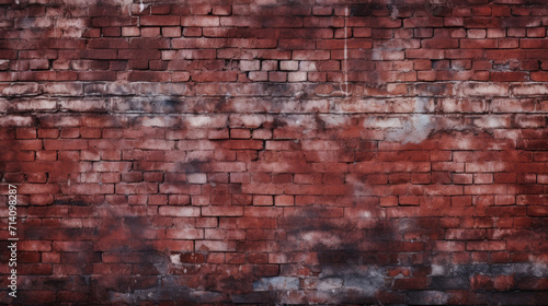 Brick wall background, bordo colors grunge texture or pattern for design, wallpaper. Generative ai