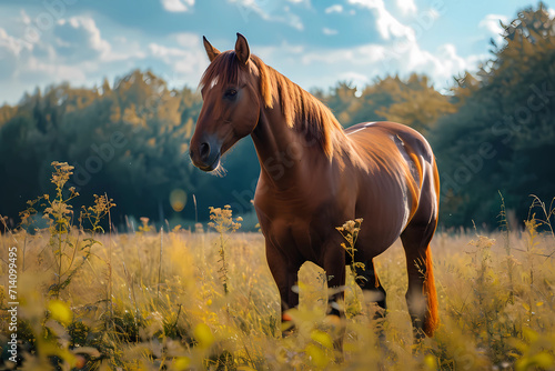 Morgan horse - United States - Morgan horses are known for their versatility, compact build, and gentle disposition, making them excellent all-around horses