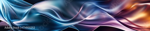 Abstract wavy background with metallic tint