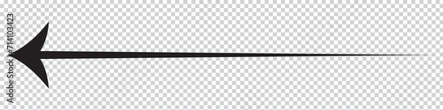 Long arrow vector icon. Black horizontal double arrow. Vector icon. photo