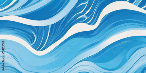 Vector ocean wave line blue and white background. Ocean sea art with natural template. Seamless soft blue ocean pattern wave water background.