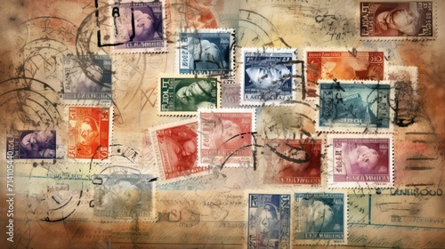 postage stamps background
