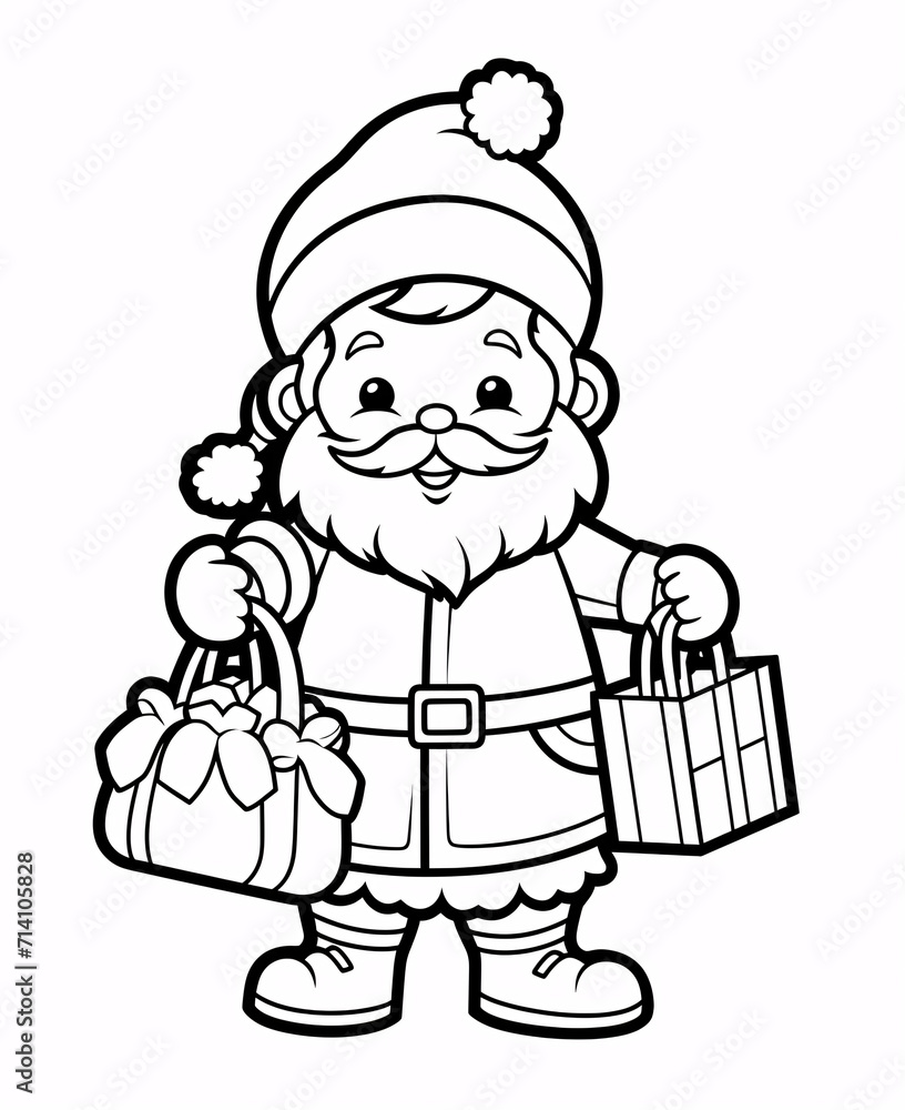 A simple and delightful outline of Santa Claus designed for toddlers to enjoy coloring. This toddler-friendly illustration is perfect for festive and creative holiday coloring activities. A simple and delightful outline of Santa Claus designed for toddlers to enjoy coloring. This toddler-friendly illustration is perfect for festive and creative holiday coloring activities.