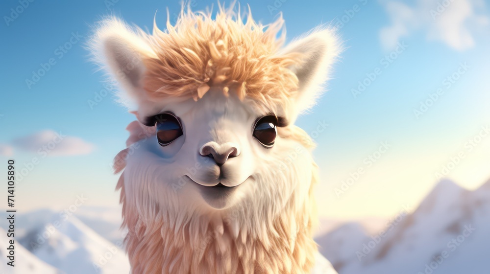 Naklejka premium alpaca 