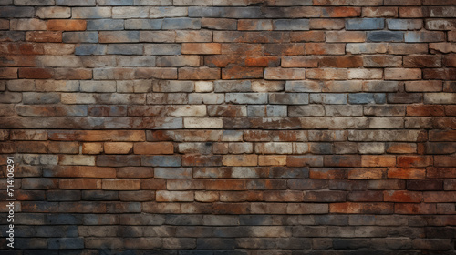 Brick wall background, muted colors grunge texture or pattern for design, surface. Generative ai
