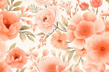 Crédence de cuisine Pantone 2024 Peach Fuzz Pastel natural pattern colored in peach fuzz color of the year  © netrun78