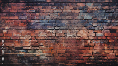 Brick wall background, vintage colors grunge texture or pattern for design, surface. Generative ai