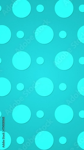 Wallpaper Mural Circles aligned in lines growing and shrinking alternatively. Abstract circle seamless loop animated shape motion graphics background of sky blue color. Torontodigital.ca