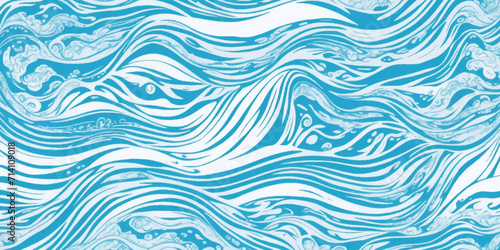 Photography Abstract surface ocean water wave, seamless blue water ocean wave background