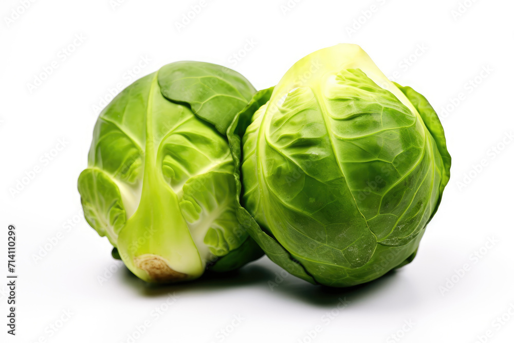 Brussels sprouts vegetable, isolated white background Brussels sprouts vegetable, isolated white background