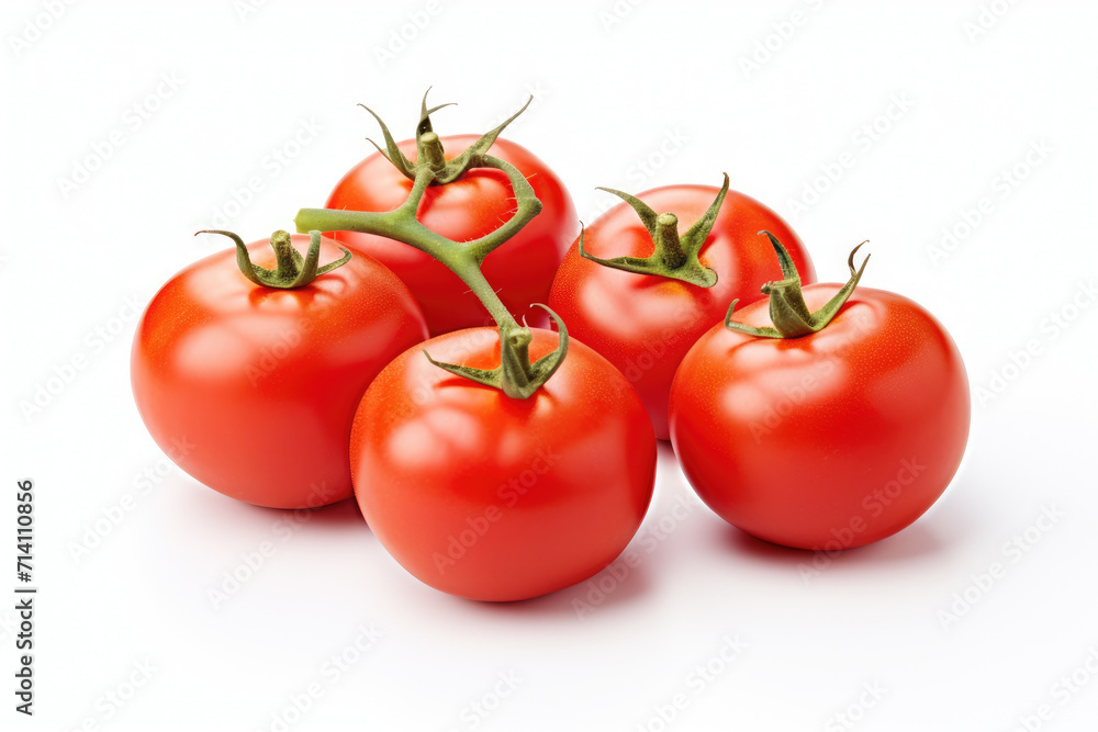Bunch of tomatoes, isolated white background Bunch of tomatoes, isolated white background