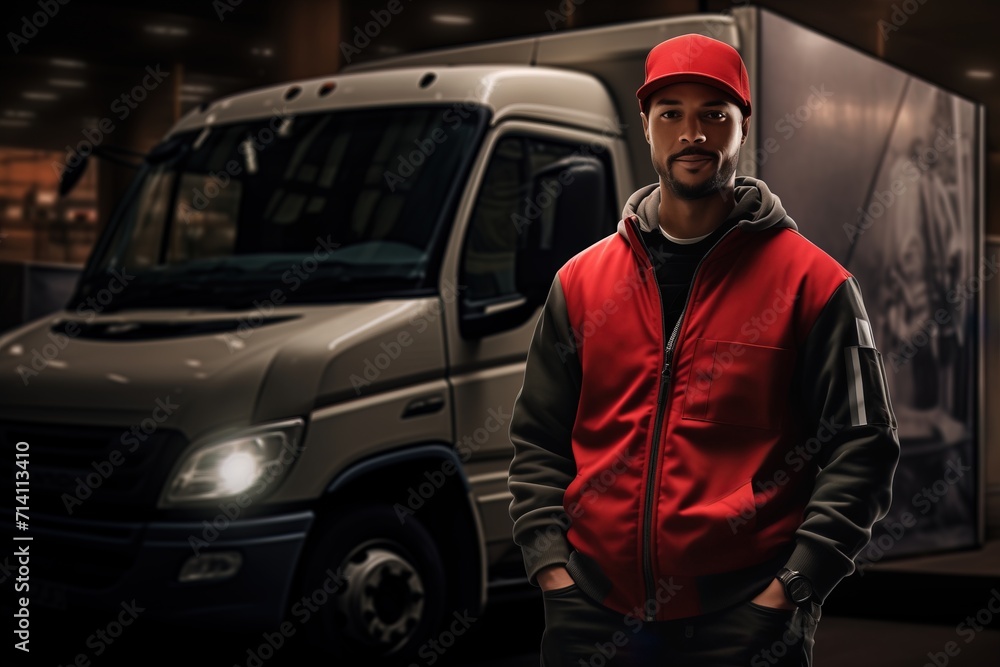delivery man holding a package delivery man holding a package