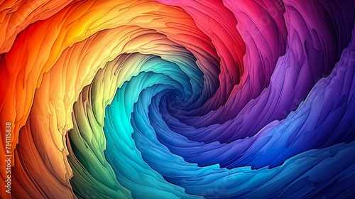 Colorful abstract swirl made with Ai generative technology