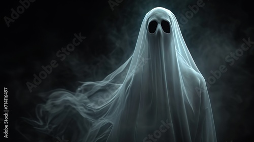 Scary halloween ghost made with Ai generative technology