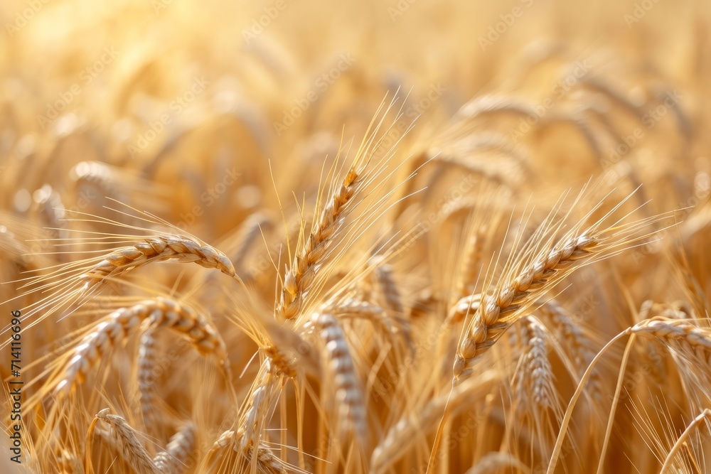 A Field of Golden Wheat, Rice Swaying Gently in the Breeze