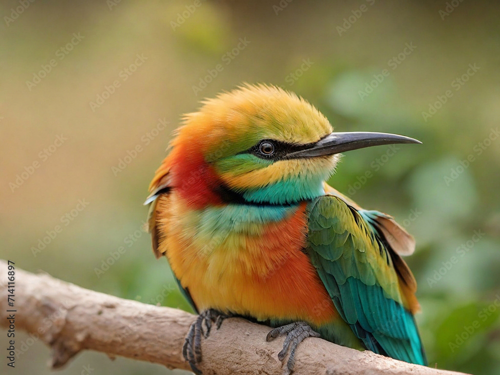 Obraz premium Colorful Bird Art color generative AI Photo