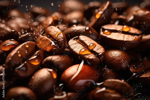 Coffee beans background photo