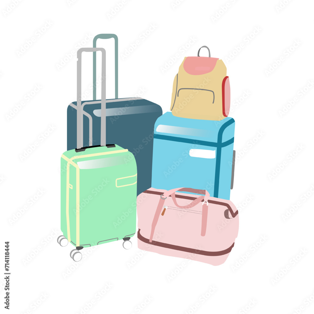 Obraz premium suitcases and bags for travel or holiday