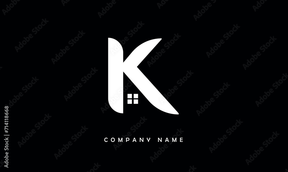K Real Estate Logo Monogram Design K Real Estate Logo Monogram Design