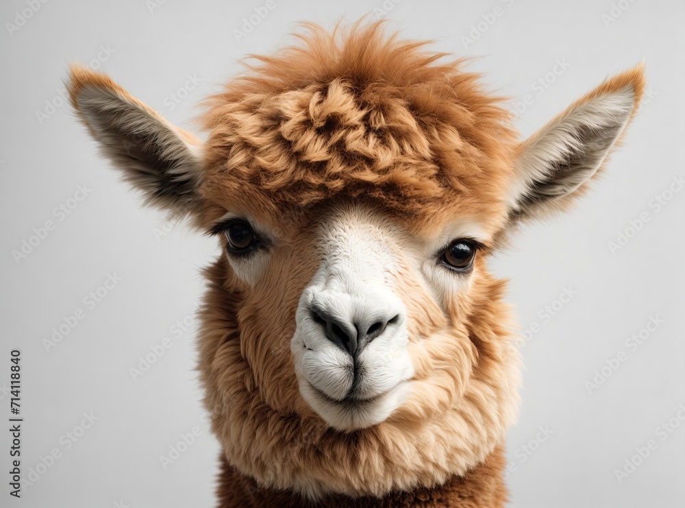 Alpaca's Grace on a White Canvas Alpaca's Grace on a White Canvas