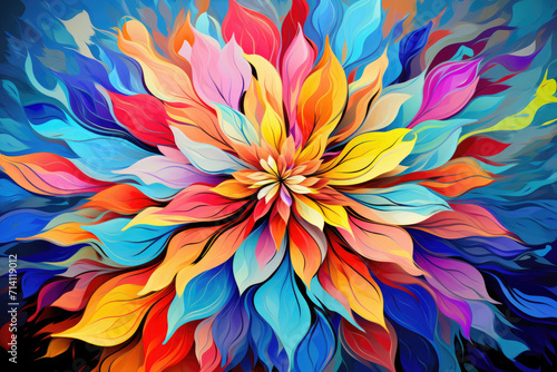 Colorful abstract flower background design