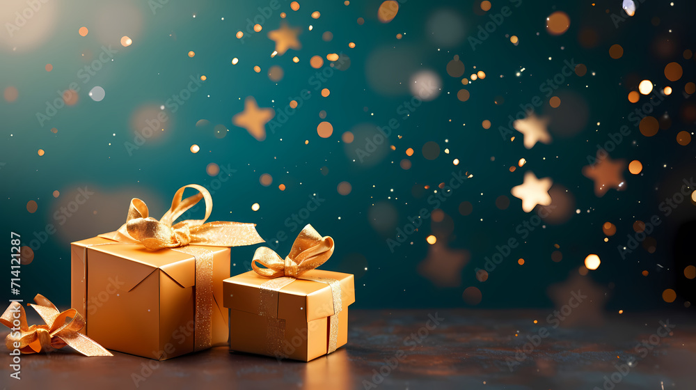 Gift box background with copy space for Christmas gifts, holidays or birthdays Gift box background with copy space for Christmas gifts, holidays or birthdays