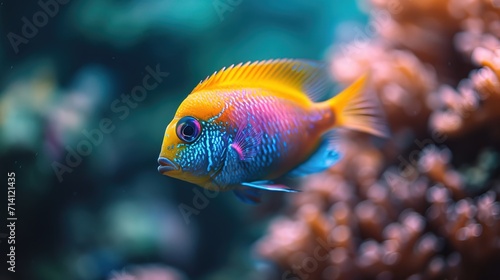 VIbrant tropical mesmerizing fish in Cuba. AI generated image