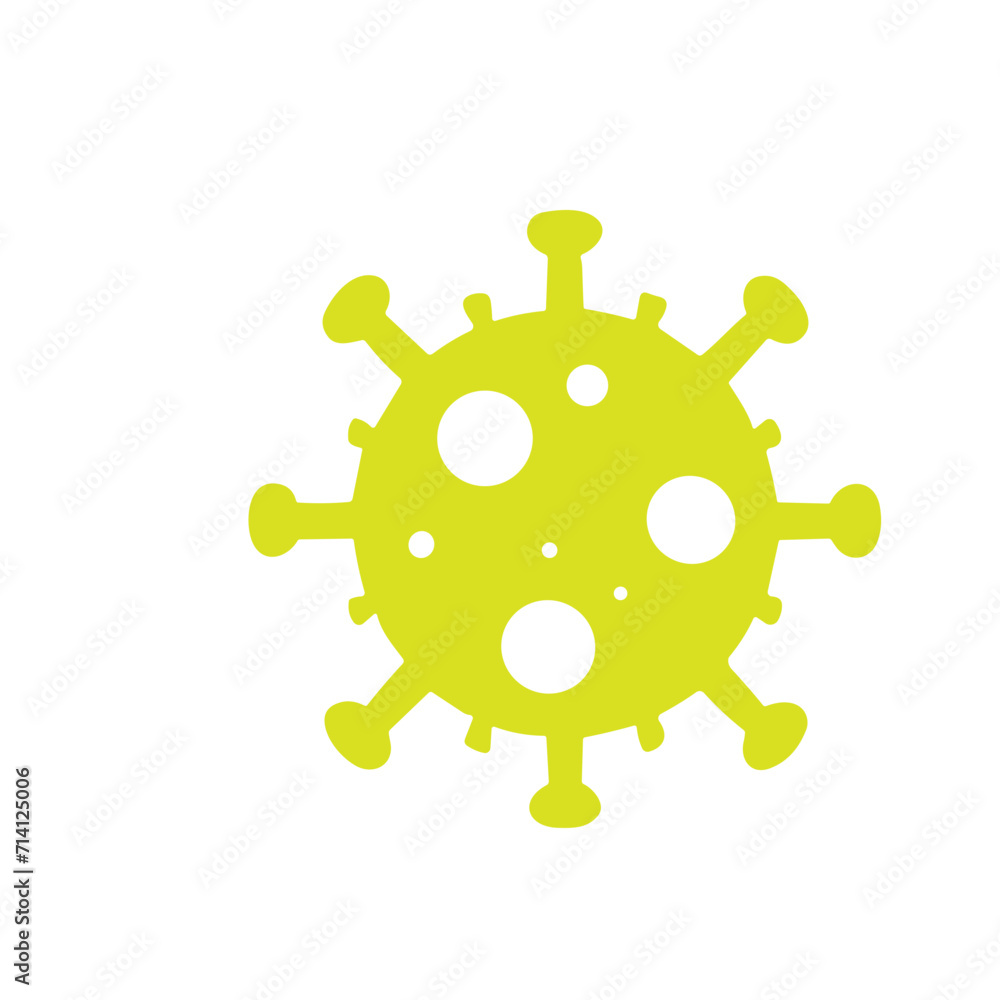 virus and bactery cell vector set