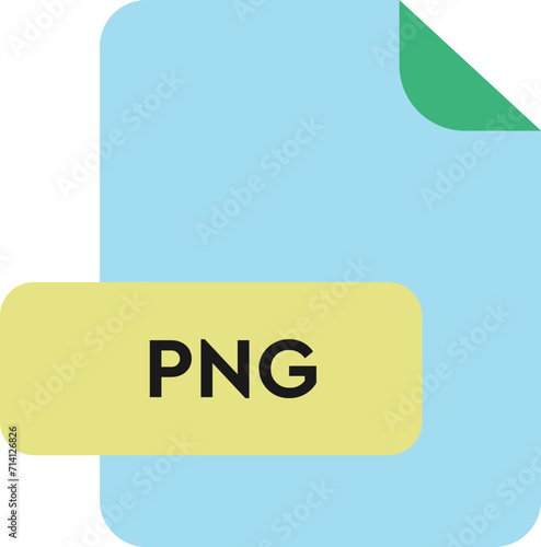 PNG File Extension  icon Coral Blue and Yellowesh  color © umerawanpk
