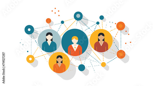 Convey the empathetic and people-centric qualities of leaders in a vector scene featuring leaders connecting with team members understanding their needs and fostering a culture of empathy .simple