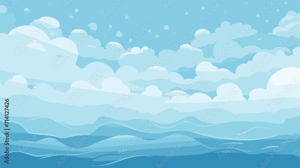 Convey the dynamic energy of the atmosphere in a vector scene featuring clouds drifting across the sky creating ever-shifting patterns and formations .simple isolated line styled vector illustration